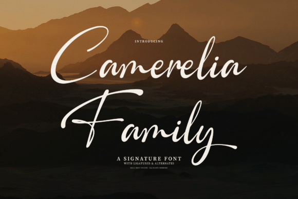 Camerelia Family: A Graceful Script Font for Sophisticated Campaign Visuals