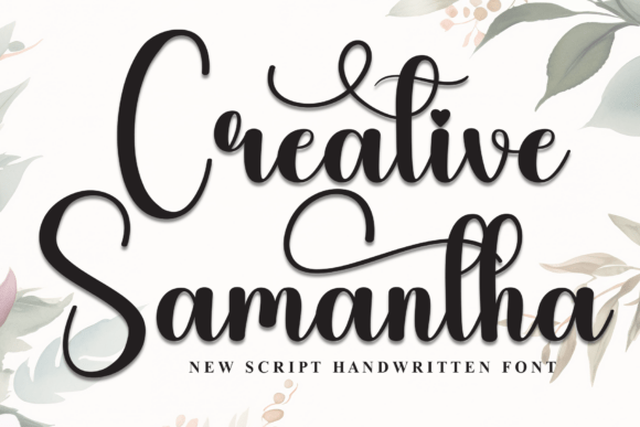 Creative Samantha: A Handwritten Display Font for Modern Web Design