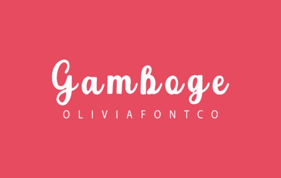 Gamboge font brings a handwritten feel to your brand identity