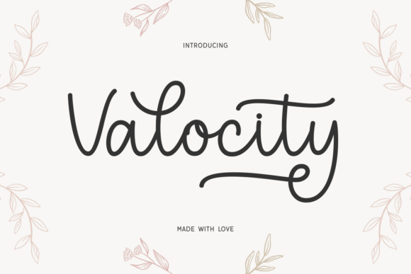 Valocity: A Flexible Script Font for Branding Projects That Need Warmth